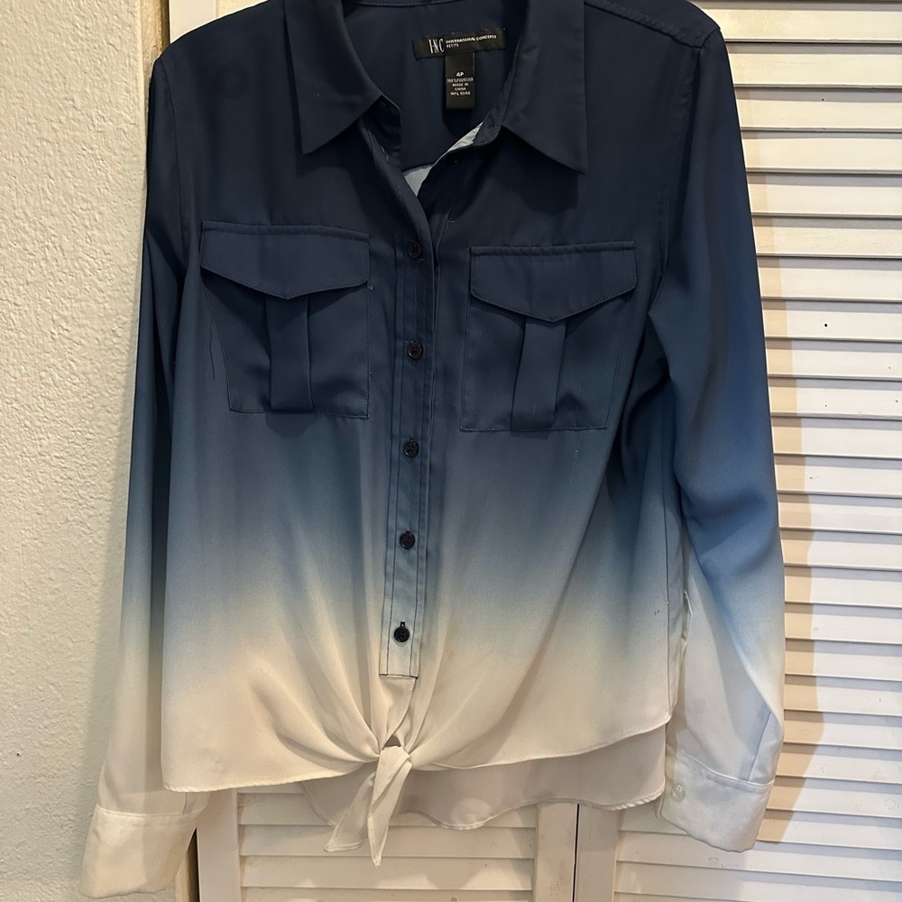 INC International Concepts Midnight Blue Shirt